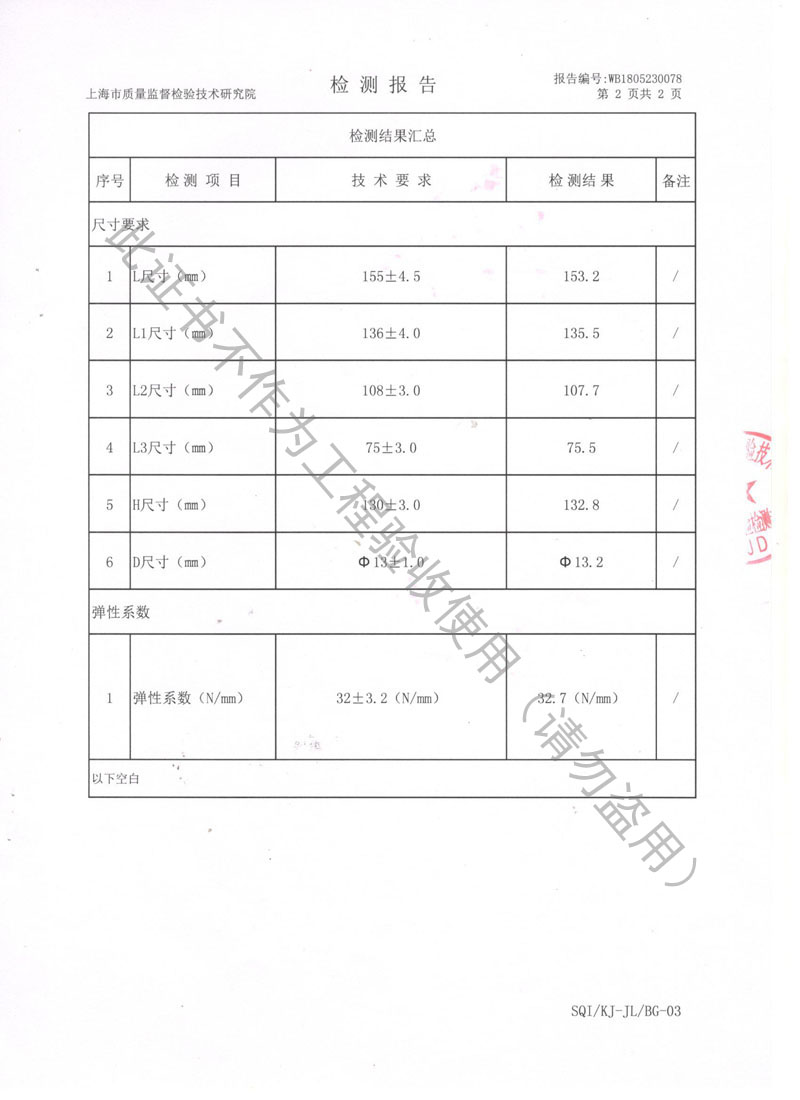 【SQI】2018年JB低频可调阻尼弹簧减震器检测报告